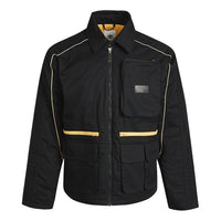Men's adidas originals Athleisure Casual Sports Lapel Padded Black Jacket GP1871