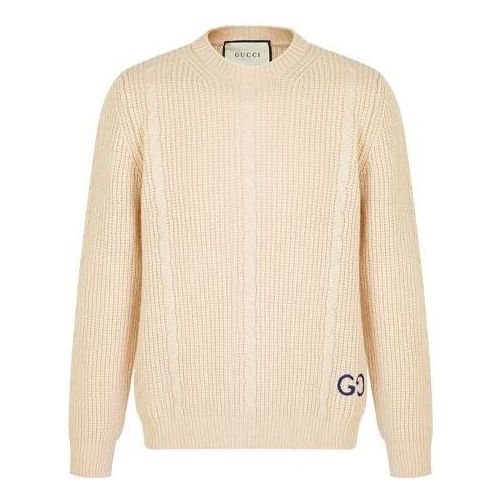 Gucci Waffle-Knit GG Jumper 'Beige' 597732-XKA4K-9772