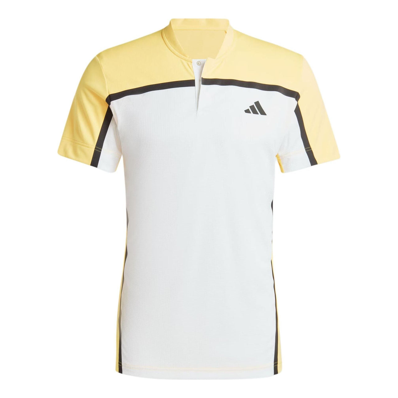 adidas Tennis HEAT.RDY Pro FreeLift Henley Polo Shirt Asia Sizing 'White Yellow' IS8969