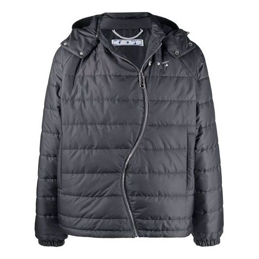 Off-White SS21 Detachable Logo Jacket Black OMEA277S21FAB0010601