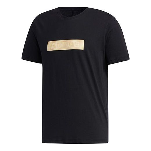 adidas Mh Gfx T Lng Square Printing Short Sleeve Black GH4416