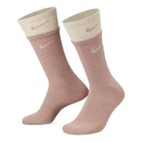 Nike SS22 Everyday Plus Cushioned Double Layer Splicing Training Sports Socks Unisex 2 Pairs Pink DD2795-609