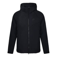Nike Logo Printing Splicing Hooded Jacket Black 928552-010