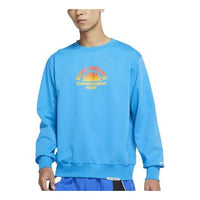 Nike Standard Issue Pattern Printing Loose Round Neck Sports Blue DJ3025-446