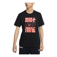 Nike Sportswear Alphabet Printing Casual Sports Short Sleeve Black DB6476-010