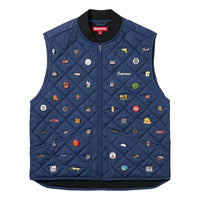 Supreme Pins Quilted Work Vest 'Navy' SUP-FW23-068