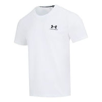 تي شيرت Under Armour ثقيل الوزن بأكمام قصيرة مطرز بشعار "أبيض" 1373997-100