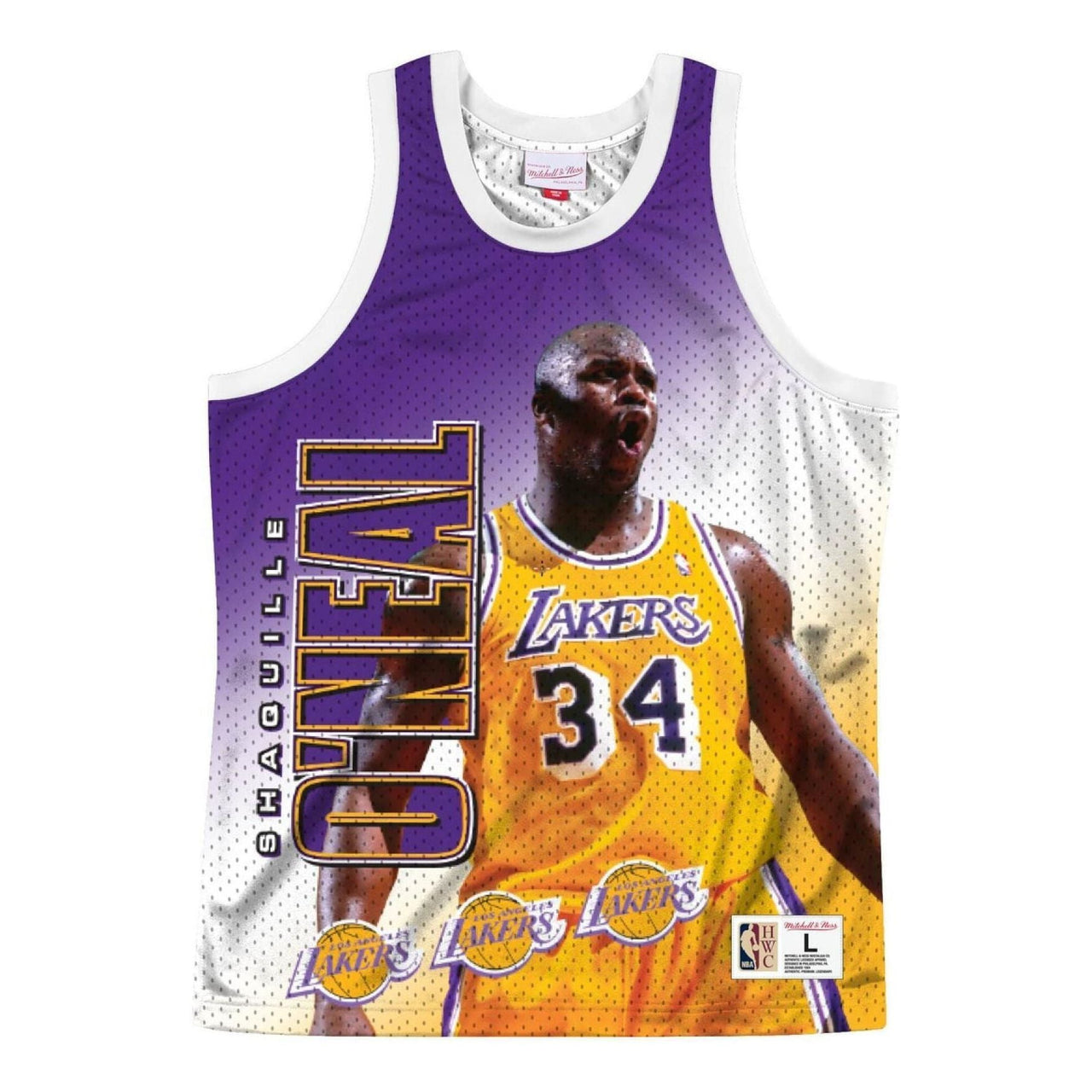 Mitchell & Ness x NBA Los Angeles Lakers Behind The Back Jersey 'Shaquille O'Neal 34' MSTKMI19002-LALWHITSON