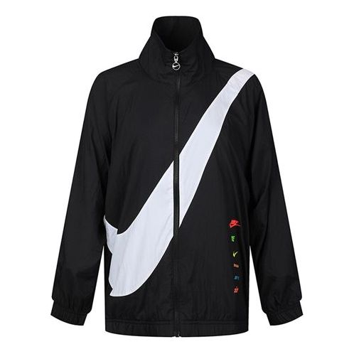(WMNS) Nike Big Swoosh Jacket 'Black White' DA0981-010