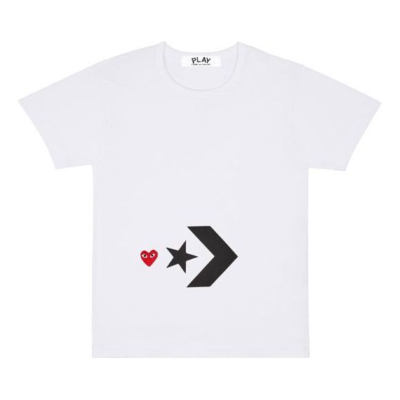 COMME des GARCONS PLAY x Converse Logo T-Shirt 'White' AE-T302-051-1
