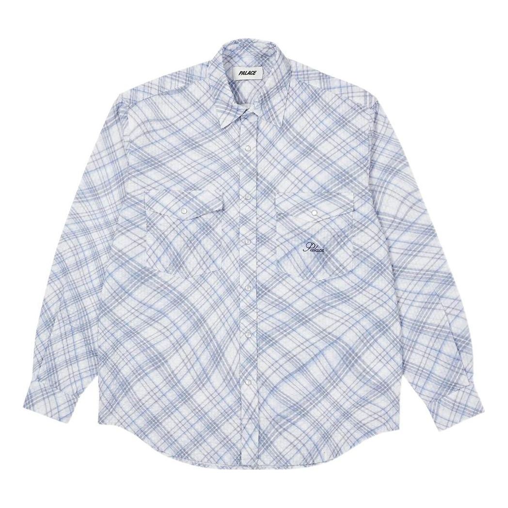 Palace Warp Check Shirt 'Blue' P22SHT064