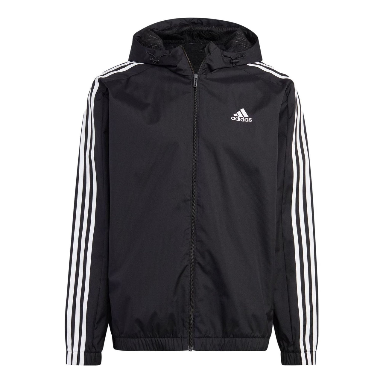 adidas Essentials 3-Stripes Woven Windbreaker 'Black' IB0384