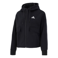 (WMNS) adidas Sports Running Training Knit Black Jacket H07375