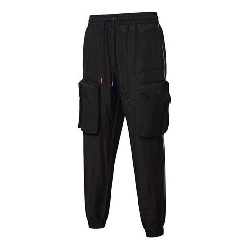 PUMA x ATTEMPT Crossover Casual Drawstring Woven Long Pants Black 598944-01