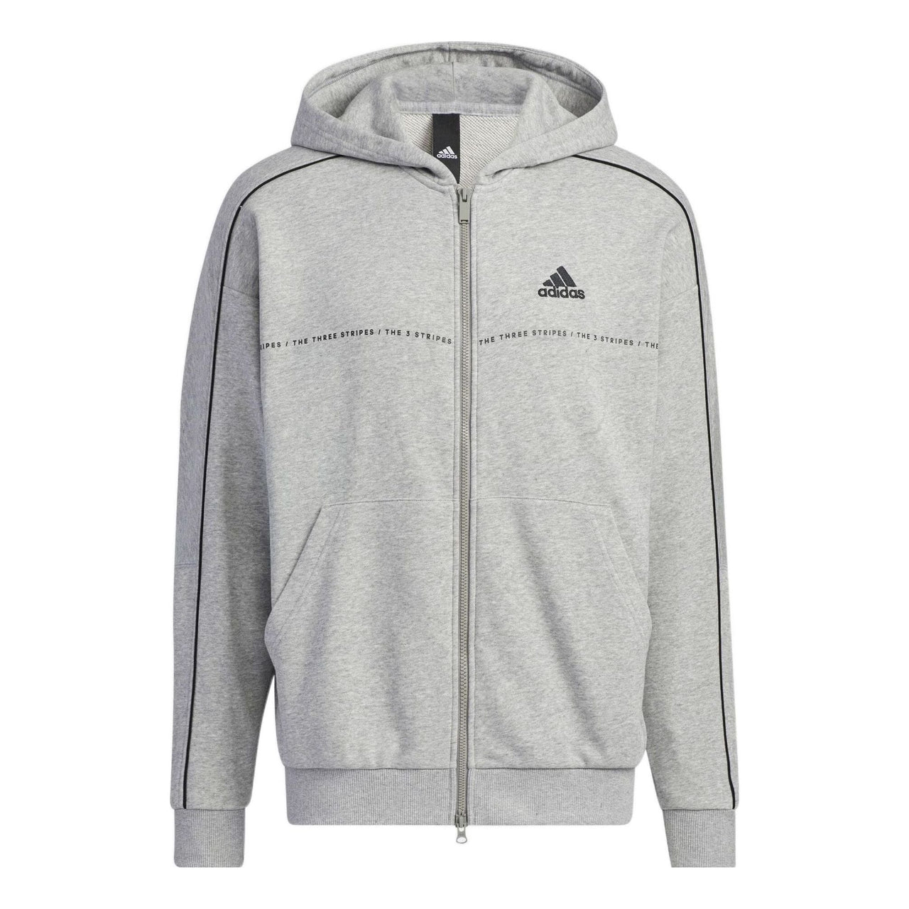 adidas 3-stripes hoodie 'Grey' IA9437