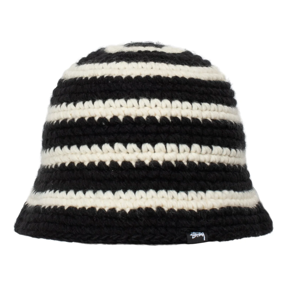 Stussy Swirl Knit Bucket Hat 'Black' 1321167-BLAC