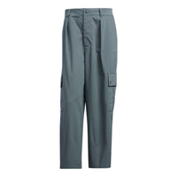 adidas X CHARR Crossover FW22 Solid Color Pants Pocket Detail Loose Sports Pants/Trousers/Joggers Autumn Blue HR3479