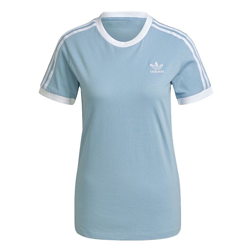 (WMNS) adidas Originals 3 Stripes Tee 'Sky Blue' H33574