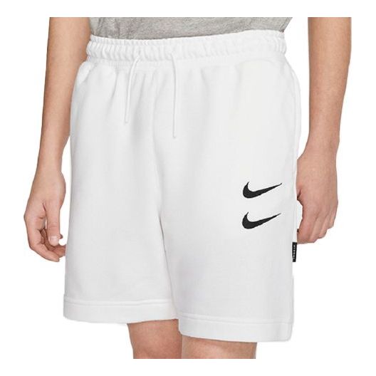 Nike Swoosh French Terry Short Alphabet Printing Casual Sports Shorts White DB4958-100