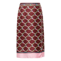 (WMNS) Gucci Criss-Cross Buckle Print Silk Skirt 'Multi-Color' 761378-ZAPCR-2064