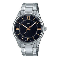 Casio Dress Classic Minimalistic Analog Watch 'Silver Black' MTP-V005D-1B5