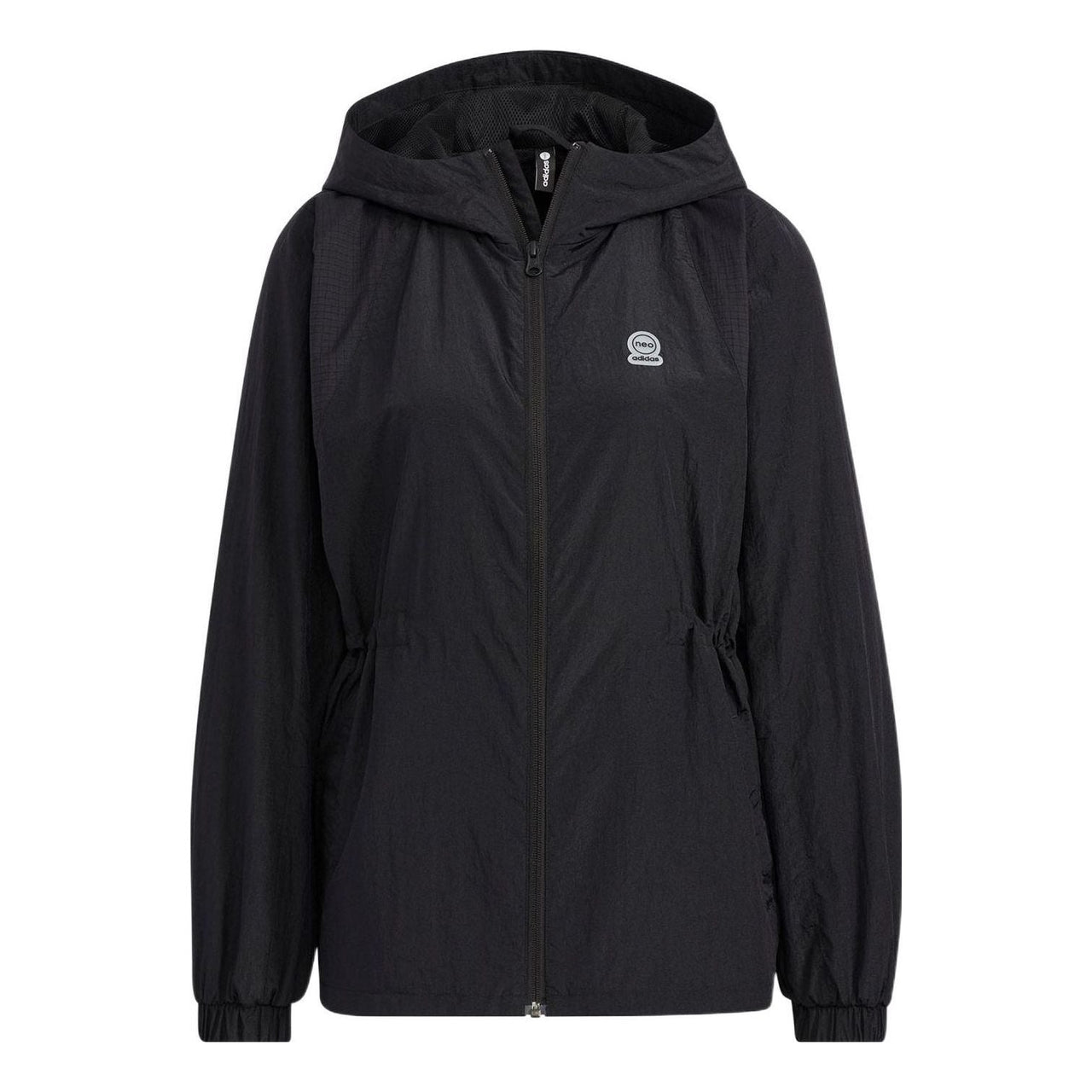 (WMNS) adidas Neo Woven Hooded Training Windbreaker Jackets 'Black' HF7277