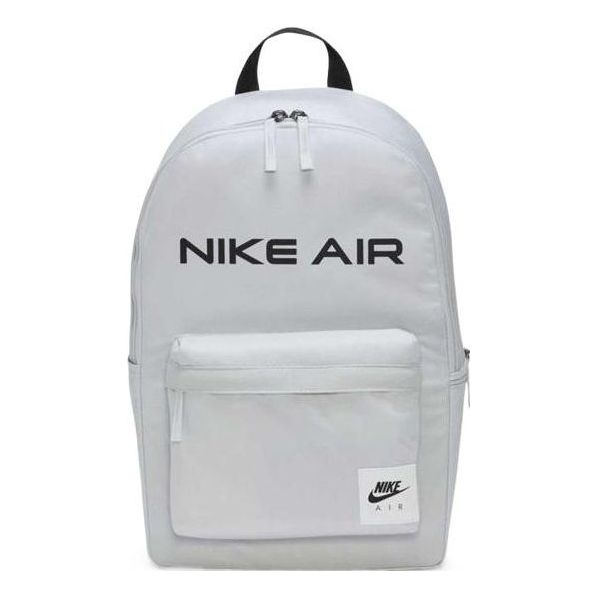Nike Athleisure Casual Sports Brand Logo Large Capacity Backpack One Size Unisex Gray White Graywhite DC7357-025
