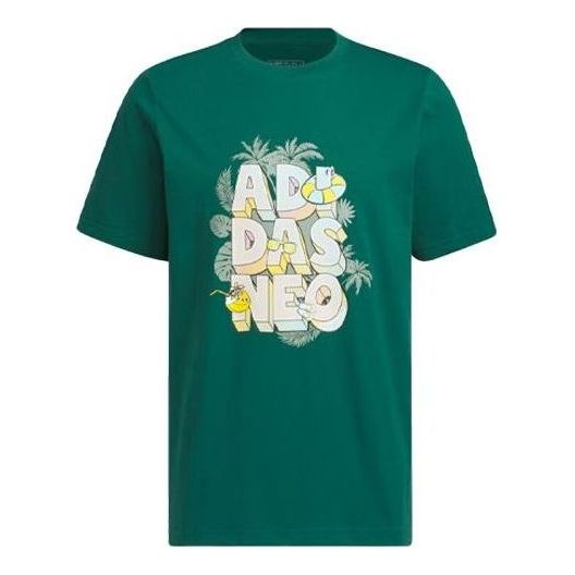 adidas Neo Graphic T-Shirts 'Green' IP3886