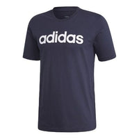 adidas Lin Tee Sports Stylish Short Sleeve Blue DU0406