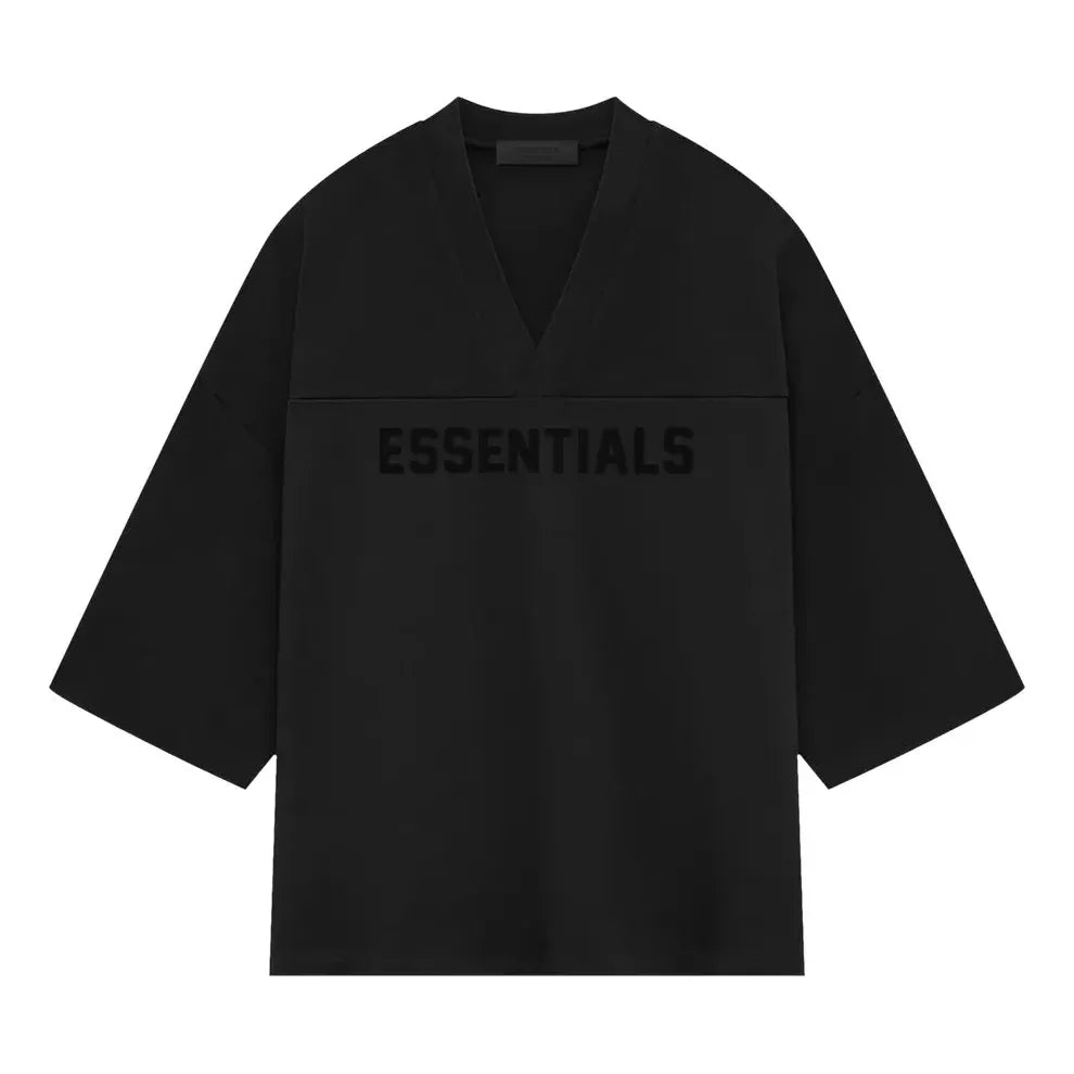 Fear of God Essentials Heavy Jersey Football T-shirt 'Jet Black' 125SP244104F