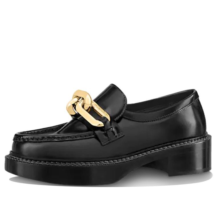 (WMNS) LOUIS VUITTON Academy Platform Loafers 'Black' 1A8VRI
