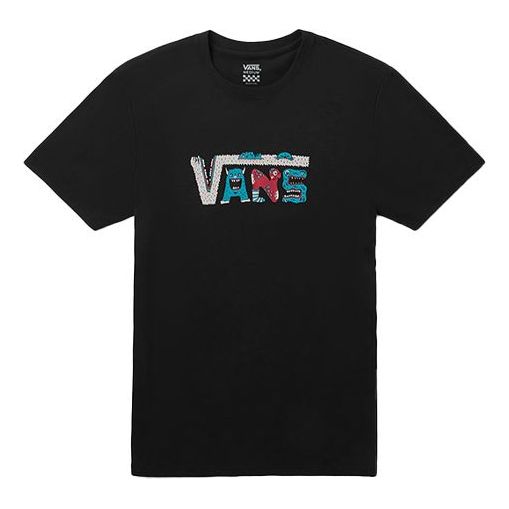 (WMNS) Vans x Mooncasket Casual Short Sleeve Black VN0A4MNMBLK1
