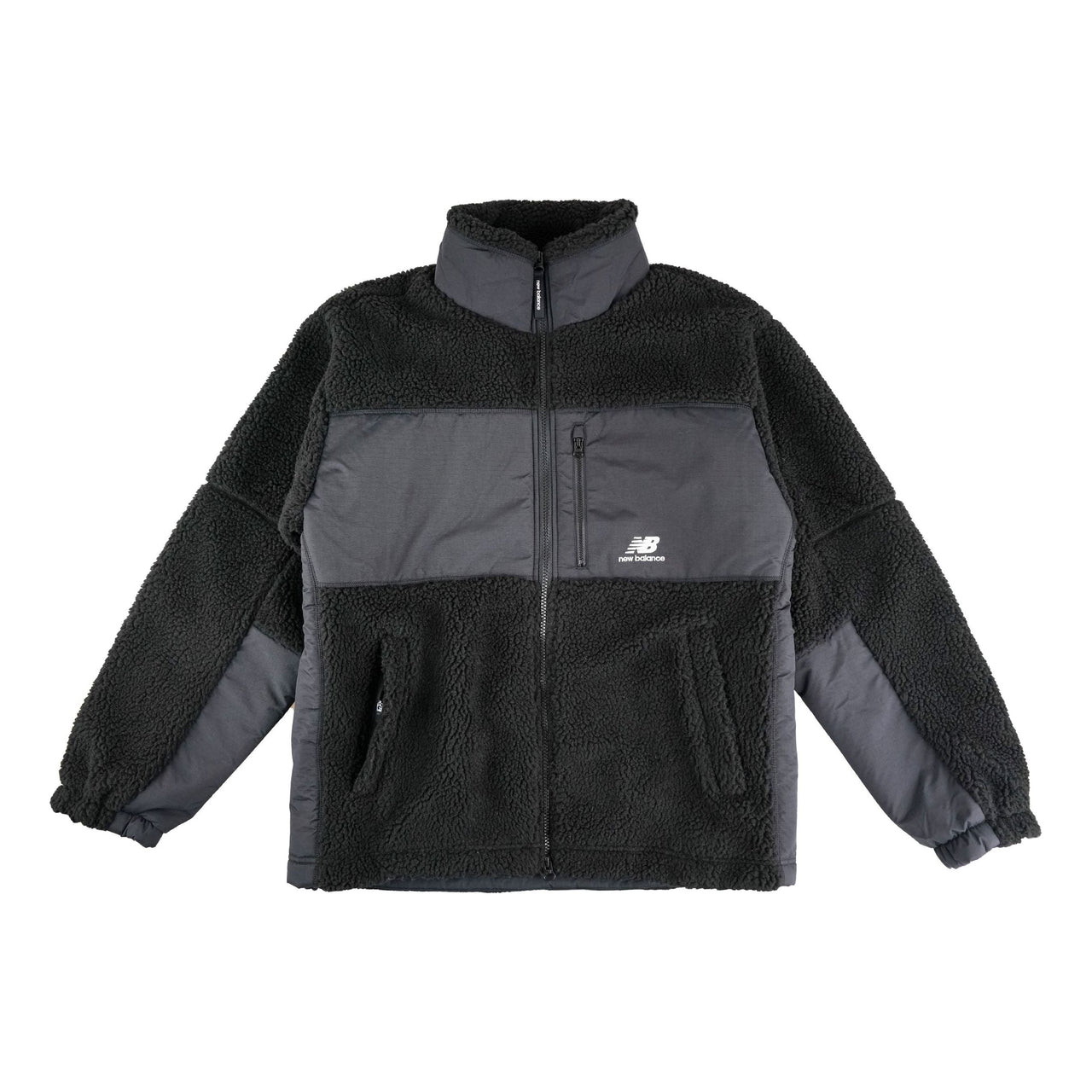 New Balance Lifestyle Cotton Warm Jacket Asia Sizing 'Black Grey' MDA35013-BK