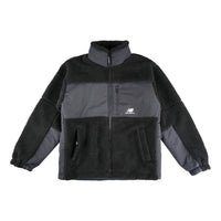 New Balance Lifestyle Cotton Warm Jacket Asia Sizing 'Black Grey' MDA35013-BK