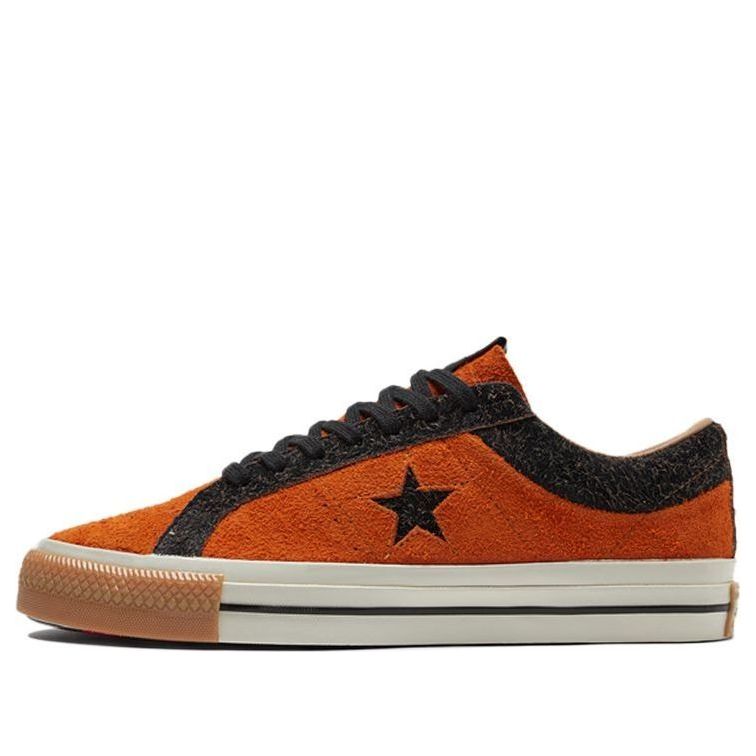 Converse One Star Retro Casual Skate Shoes Orange New Year Series Unisex 173200C