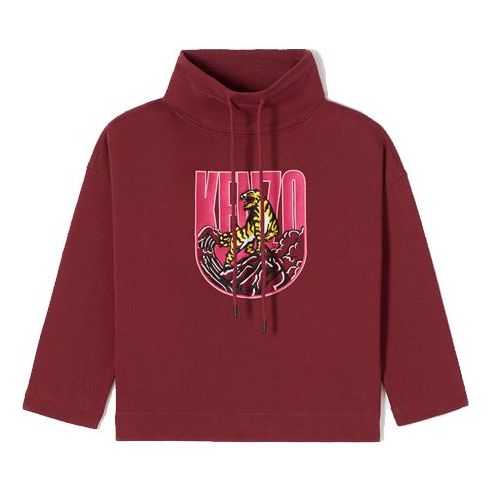 (WMNS) Kenzo Gold Tiger Long Sleeves Hoodie 'Red' F962SW6094X5-23