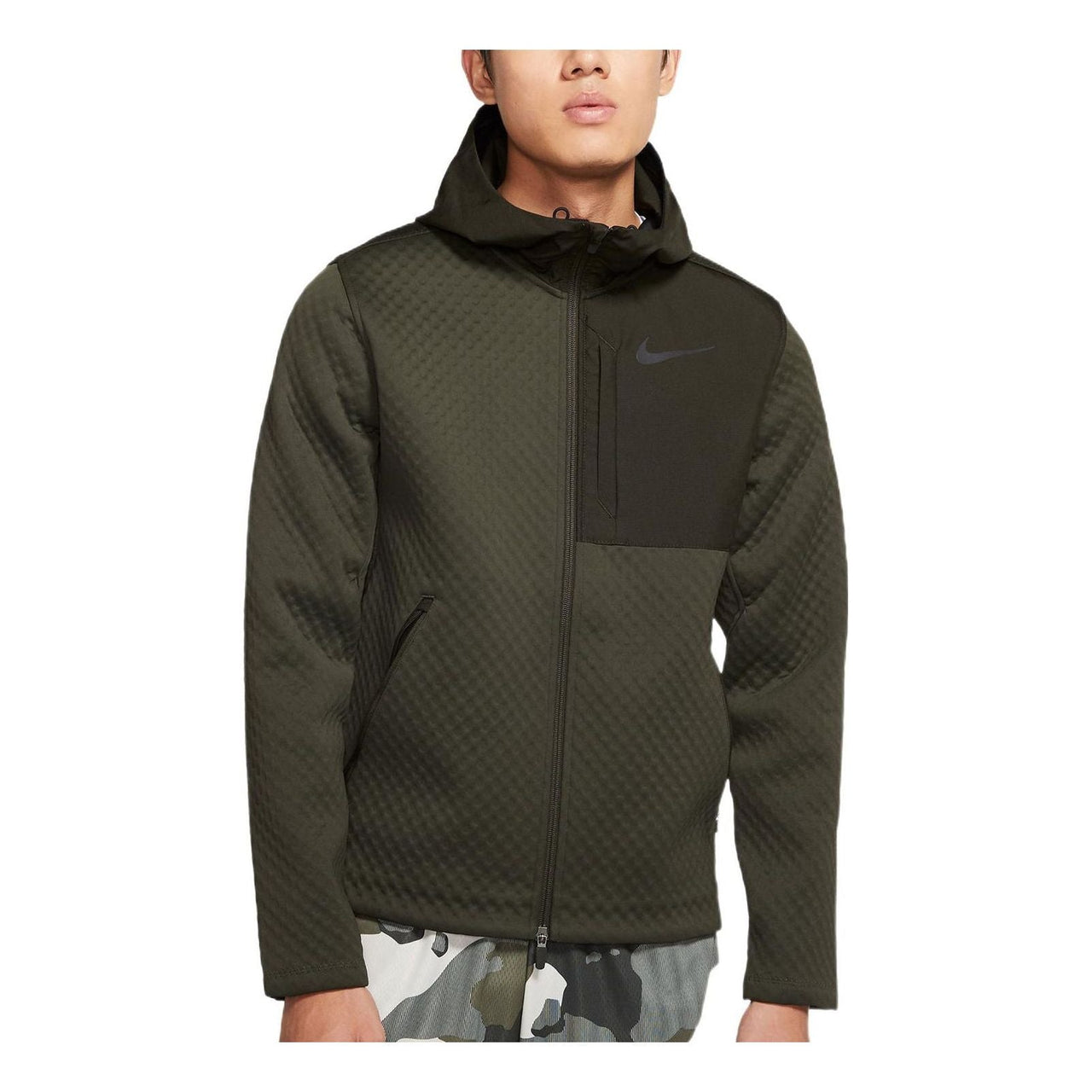 Nike padded hooded logo jacket 'Olive' BV3999-355