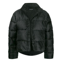 Balenciaga Embroidered Logo Puffer Jacket 'Black' 582998TFO061000