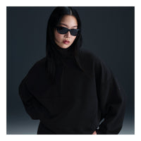 (WMNS) Nike 24.7 ImpossiblySoft Dri-FIT 1/2-Zip T-shirt Oversized Fit 'Black' HQ8189-010