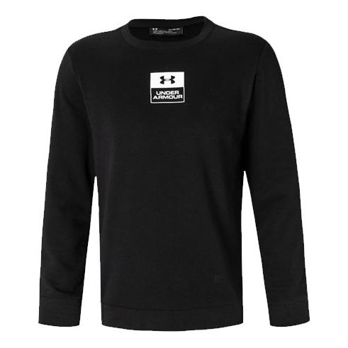 Men's Under Armour square frame Logo Training Pullover Black 1358110-001