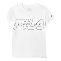 (WMNS) FILA Athletics Logo T-Shirts 'White' A11W132108F-WT