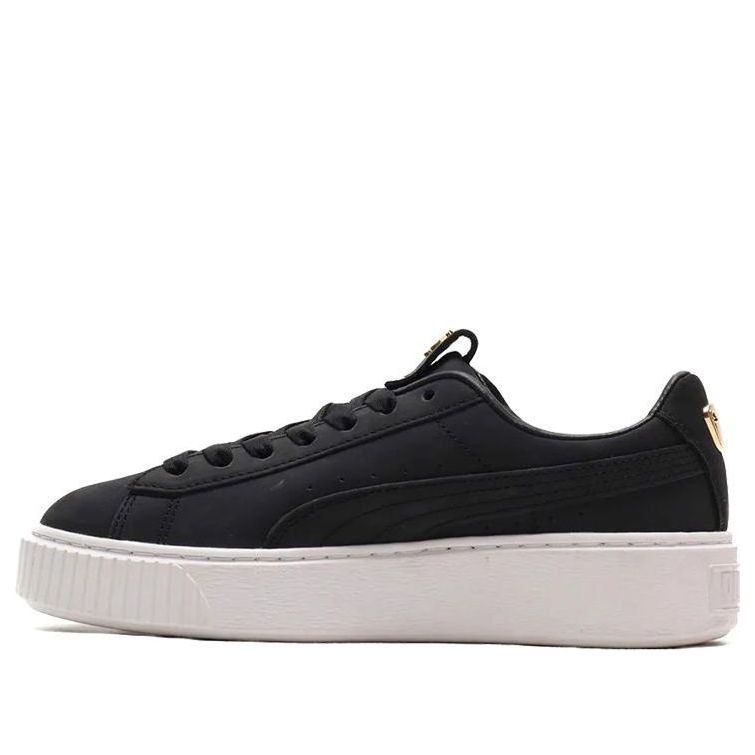 (WMNS) PUMA Platform Premium Logo 'Black White' 369921-01