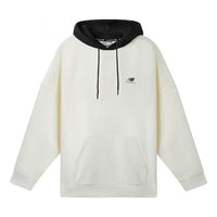 (WMNS) New Balance Contrasting Colors hooded Casual Hoodie White Black Colorblock NCA3S512-BK