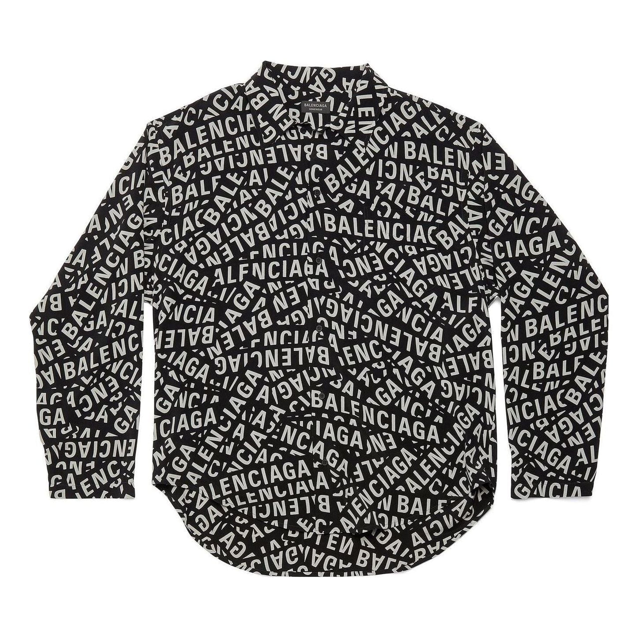 Balenciaga Logo Strips Minimal Shirt Medium Fit 'Black' 681812TML211269