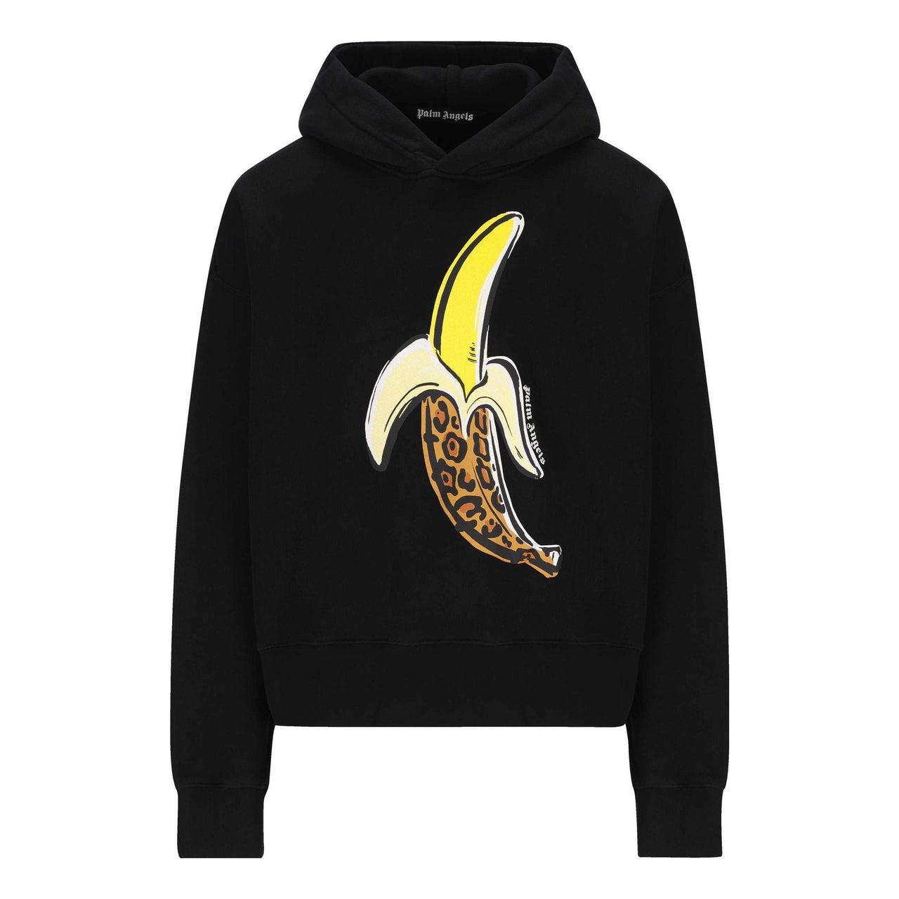 Palm Angels Banana Printed Hoodie 'Black Yellow Leopard' PMBB058F22FLE0091018