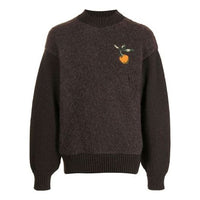 Off-White SS21 Round Neck Embroidered Brown OMHE057F20KNI0016018