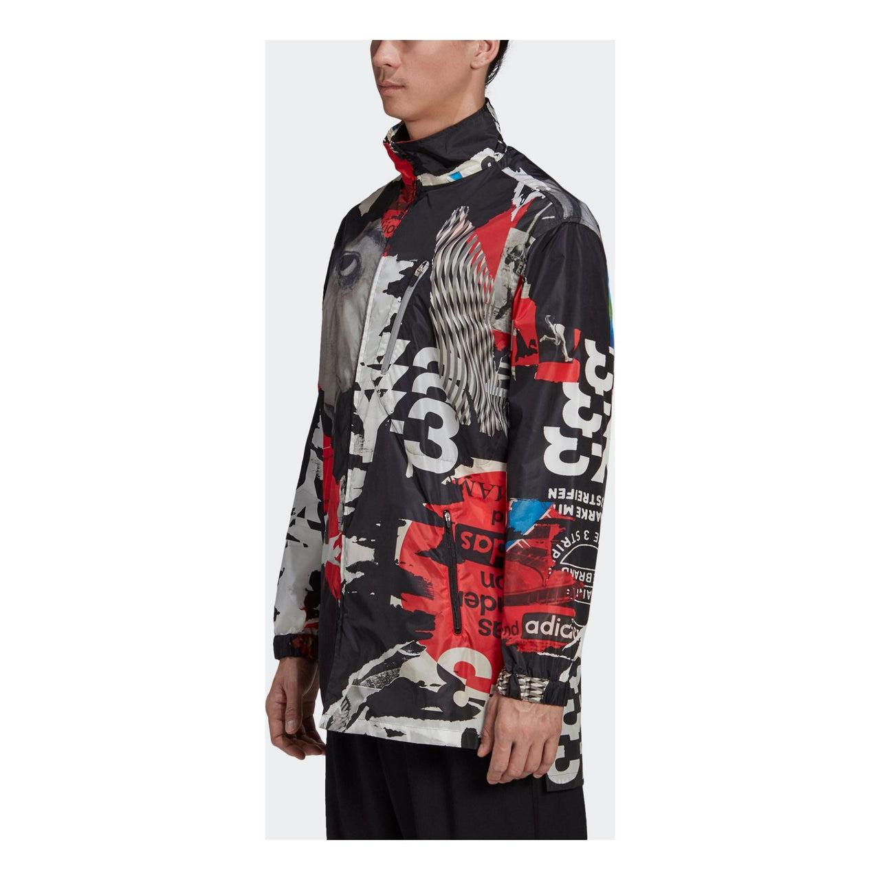 Men's Y-3 Graffiti Printing Loose Long Sleeves Jacket Multi-Color GK4375