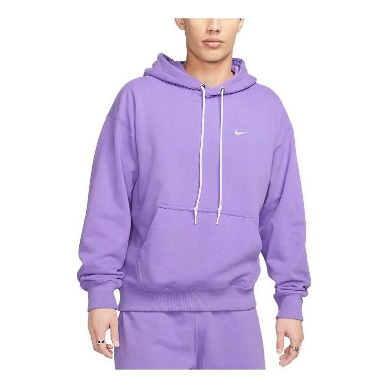 Nike Solo Swoosh French Terry Pullover Hoodie 'Purple' DX0814-567