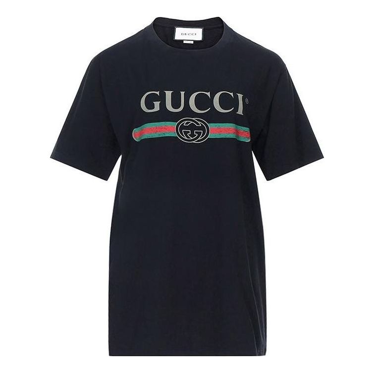 (WMNS) Gucci Oversize T-Shirt With Logo 'Black' 457095-X5L89-1948