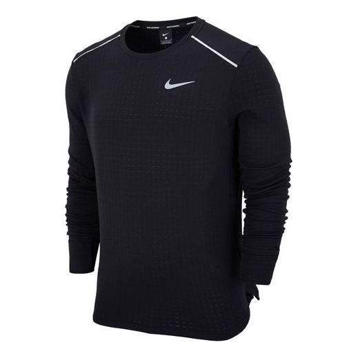 Nike Sphere Element Running Sports Round Neck Long Sleeves T-shirt Black CZ4223-010
